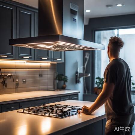 抽油烟机启动测试，电容安装成功