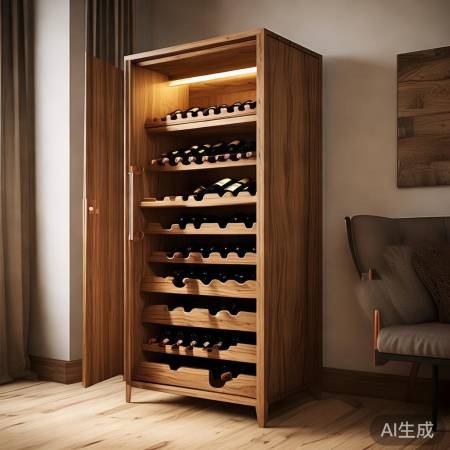 木质红酒柜，北欧风，温馨自然。