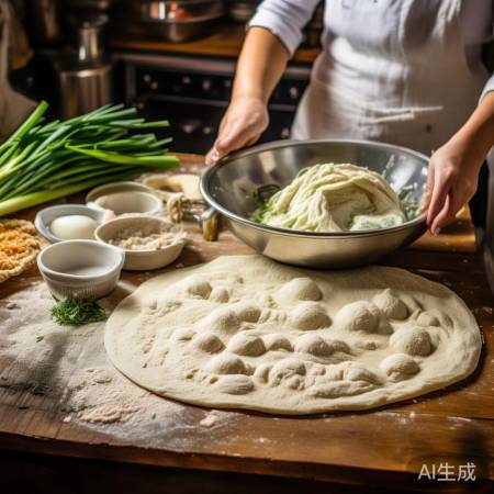 烙饼材料：面粉、水、酵母等