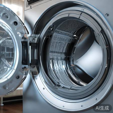 洗衣机清洁，洁净如新。