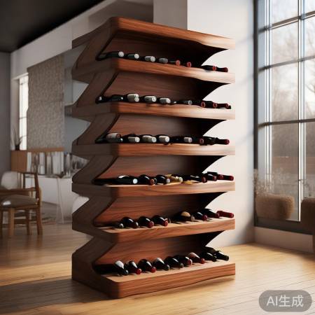 波浪酒架，简约家居装饰