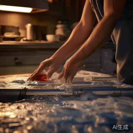 肥皂水检查燃气压力，初步判断。