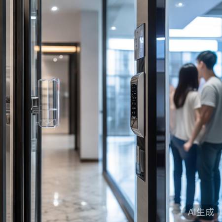 智慧安防社区，亚克力指纹锁保障