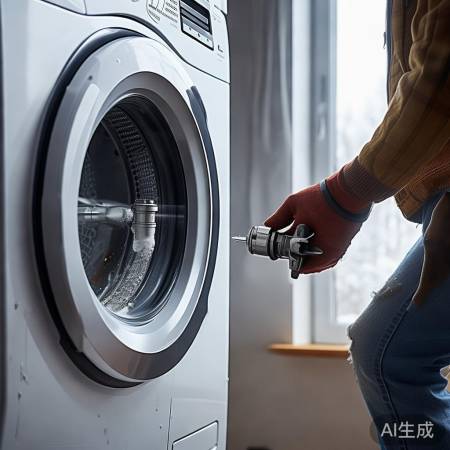 冬季洗衣机进水阀堵塞，清理即可