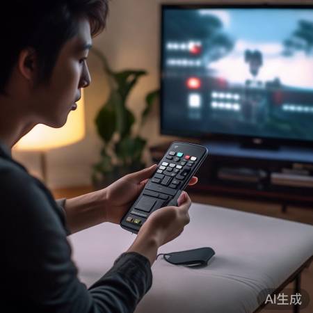 检查遥控器，按键失灵导致电视无