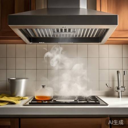油烟机冒烟，油网堵或油盒满，清