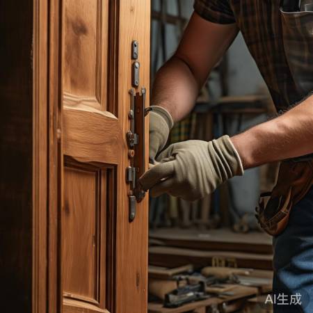 调整铰链，内开变外开，小心操作