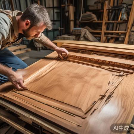 “调铰链，对孔位，固定门扇。”