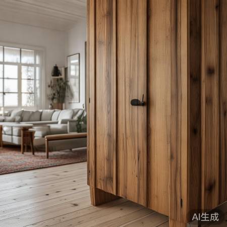 北欧原木红酒柜，和谐质感搭配