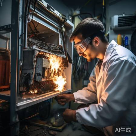 空调过热焦味，查电路板电机。