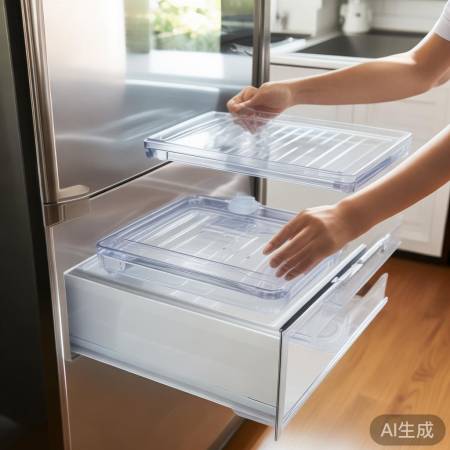 冰箱透明抽屉模具，收纳整齐高大