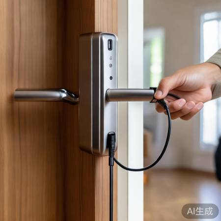 华为智能锁，电源连接，正常工作