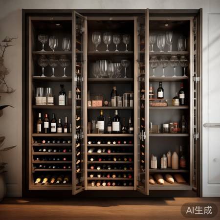 红酒柜巧收纳，温馨品味添彩。