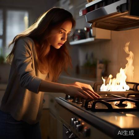 燃气灶异常，速停机检查