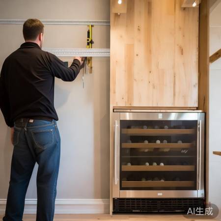 找平墙面，量垂直，留空间，装红