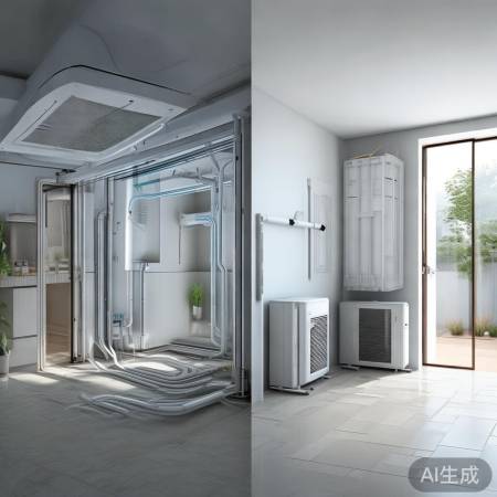 中央空调集中式，水空调循环式。