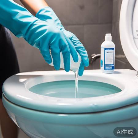 马桶清洁剂除异味，轻松冲洗。