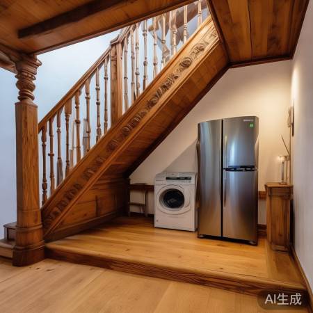 楼梯下方空间，家电新天地。