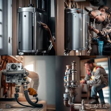 壁挂炉安装：组装固定，连接管道