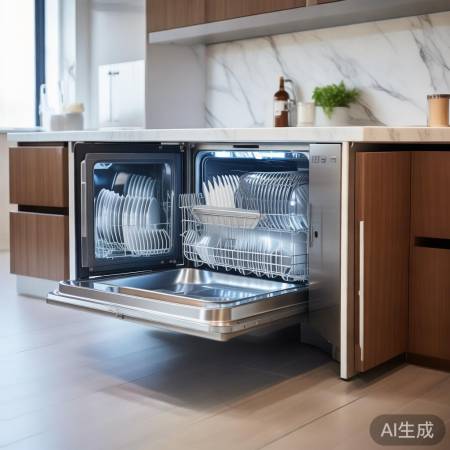消毒柜洗碗柜搭配，厨房生活更便