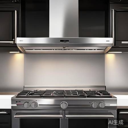 抽油烟机安装：高度一致，油烟吸