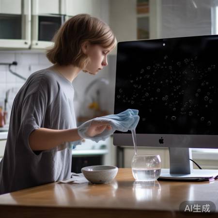 酒精擦拭去顽固油渍