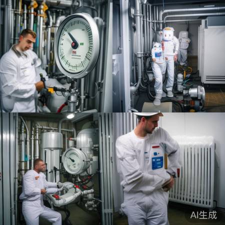 管道打压测试，系统充水暖气片升