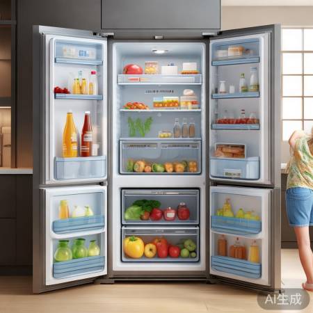 三门冰箱，冷藏冷冻分区便捷