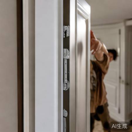 安装防盗门,检查开关顺畅无异响