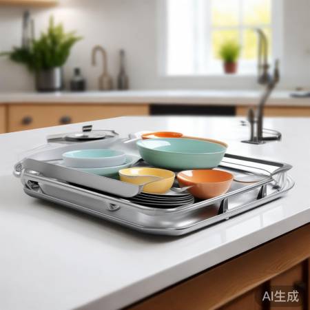 防滑托架，易清洗，保餐具安全。