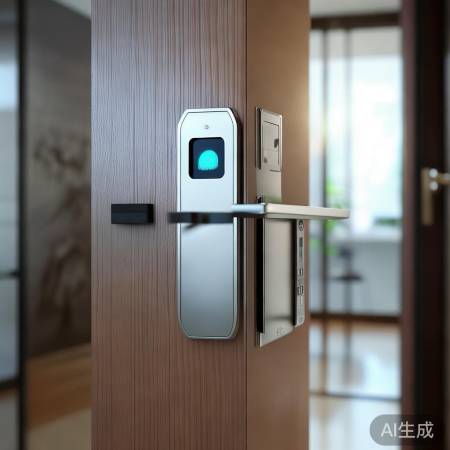 指纹锁芯，便捷安全开门。