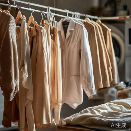 手洗丝绸，避免烘干缩水