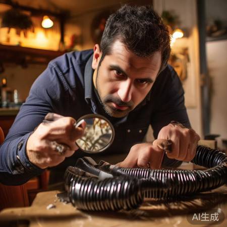 燃气灶软管检查，安全至上。