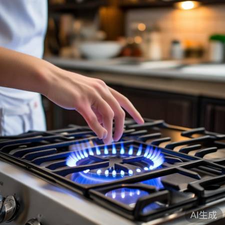 燃气灶使用小贴士：轻按点火，调