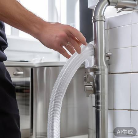 空调排水管连接到位，固定防脱落