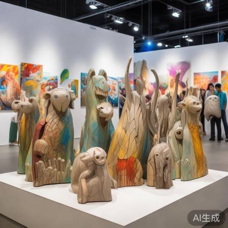 央美展：陶瓷动物、环保画作展创