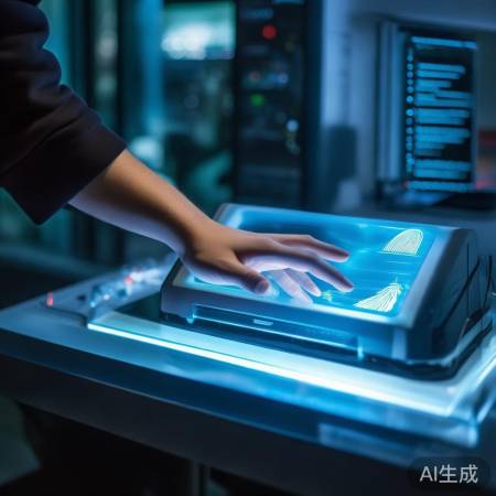 指纹录入，几秒成功，屏显确认。