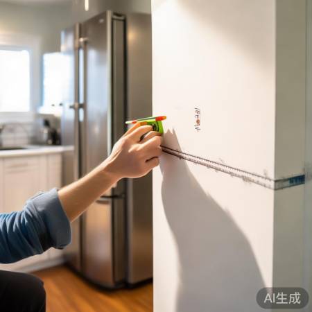 厨房墙确定冰箱安装位