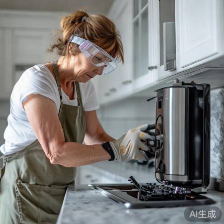 小心清洗油烟机，拧紧螺丝防意外