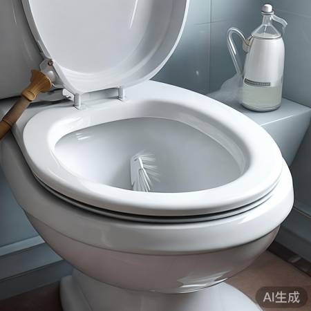 “马桶清洁：打开盖，刷洗除异味
