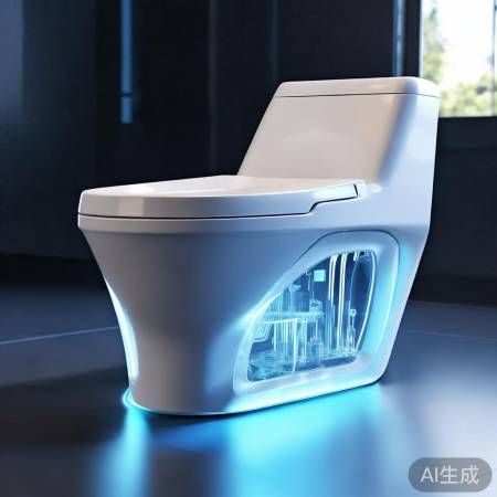 “智能马桶，自动清洁新潮流。”