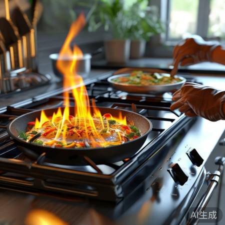 燕山燃气灶，五环猛火，炒炖皆宜