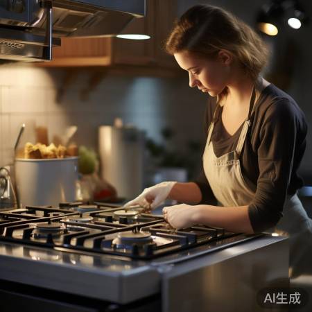燃气灶勤清洁，灶心更耐用。