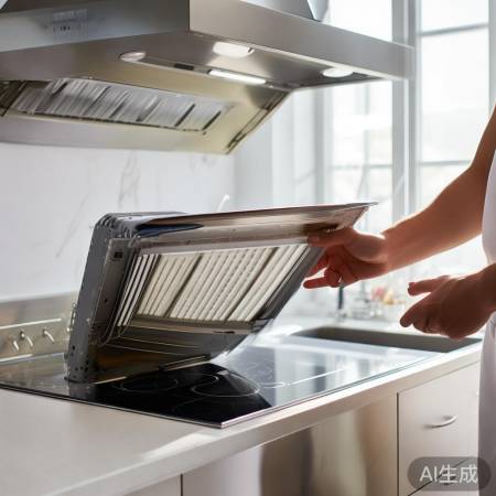 清洗油网延长油烟机寿命