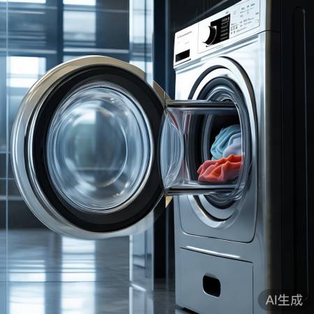 新型洗衣机，高效低噪脱水技术