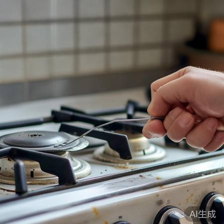 清理炉头小孔，保证燃烧均匀