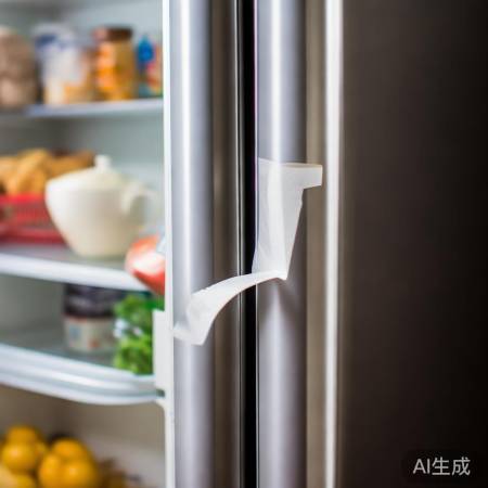 冰箱门缝纸条易抽，密封需调整。