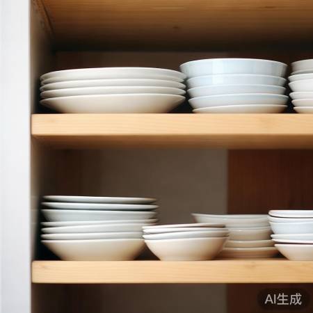 “碗盘分层，空间留足，易取防撞