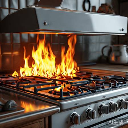 燃气灶盖板冒火，进气孔堵塞是主