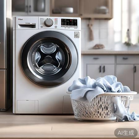 LG洗衣机，简约时尚，智能洗净